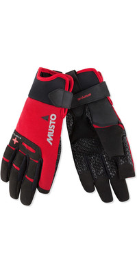 2023 Musto Performance Sailing Long Finger Gloves Red Augl004