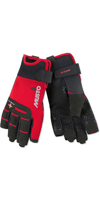 2024 Musto Perfomance Sailing Short Finger Gloves Red AUGL005