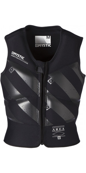2019 Mystic Block Kite Impact Vest Front Zip BLACK 140295