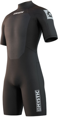 2024 Mystic Heren Brand 3/2mm Flatlock Shorty Wetsuit 210316 - Black