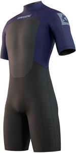 2023 Mystic De Los Hombres Brand 3/2mm Shorty Wetsuit 210316 - Azul De La Noche