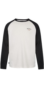 2021 Mystic Heren The Zone T-shirt Met Lange Mouwen 210015 - Zwart/wit