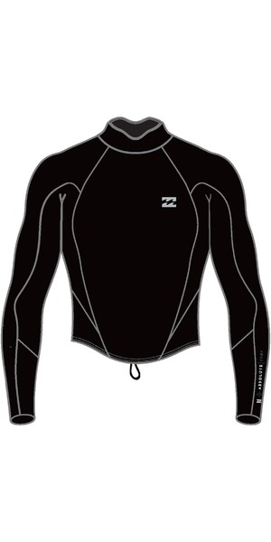 2019 Billabong Heren 2 mm oven Absolute Comp LS Neo jas Zwart zilver N42M25