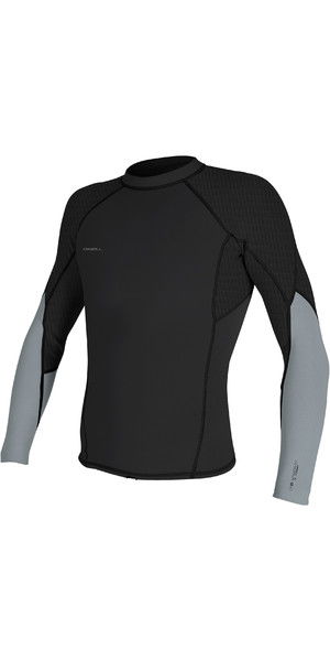 2019 O'Neill Mens Hyperfreak 1.5mm LS Neo Top Midnote Oil / Cool Grey 5288