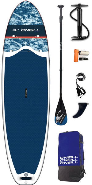 O'Neill Lifestyle 10'6 aufblasbares SUP-Board, Paddel, Pumpe, Tasche und Leine Navy