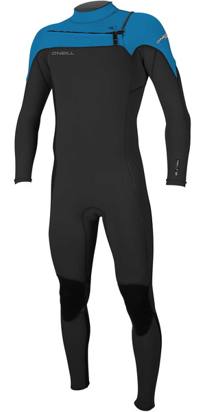 2018 O'Neill Hammer 3 / 2mm combinaison de poitrine Zip BLACK / OCEAN 4926