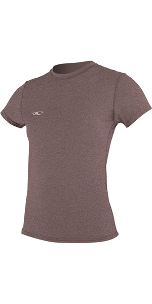 2018 O'Neill Womens Hybrid Short Sleeve Surf Tee PEPPER 4675