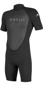 2023 O'Neill Reactor II 2mm Shorty Back Zip Wetsuit Zwart 5041