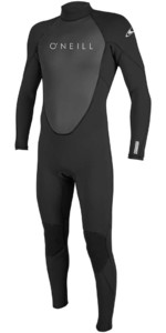 2023 O'neill Reactor II 3/2mm Back Zip Anzug 5040 Schwarz