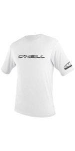 2022 O'Neill Youth Basic Skins Camiseta De Erupción De Manga Corta Blanca 3422