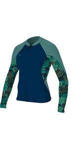 2021 O'Neill Womens Bahia 1mm Full Zip Long Sleeve Neoprene Jacket 4933 - Abyss / Faro