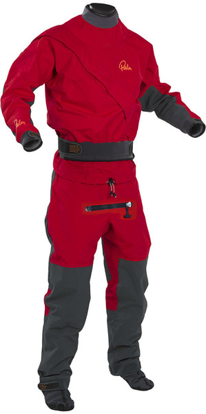 2018 Palm Cascade Front Zip Kajak Drysuit + CON ZIP Rot / Schwarz 11741