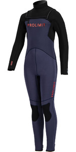 2021 Prolimit Junior Grommet 5/3mm Wetsuit Met Chest Zip 18460 - Blauw / Rood