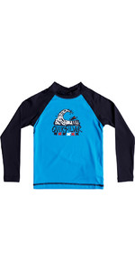 2018 Quiksilver Boys Bubble Dream Long Sleeve Rash Vest BLUE EQKWR03023