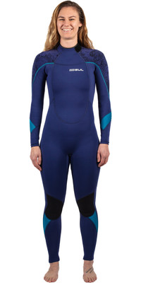 2023 Gul Women's Response 4/3mm Gbs Back Zip Vddragt Re1248-c1 - Bl / Paisley