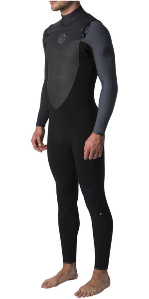 2019 Rip Curl Flashbomb 5/3mm Chest Zip Wetsuit BLACK / GREY WST7DF