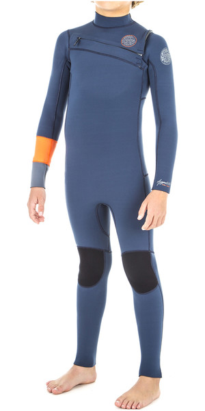 2019 Rip Curl Junior Aggrolite 3/2mm Chest Zip Wetsuit ORANGE WSM8KB