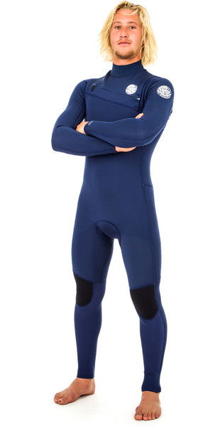 2019 Rip Curl Aggrolite 5 / 3mm Brystkasse Zip Wetsuit NAVY WSM9SM
