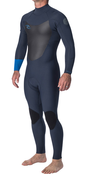 2019 Rip Curl Dawn Patrol 5 / 3mm Zip posteriore BLU WSM8FM