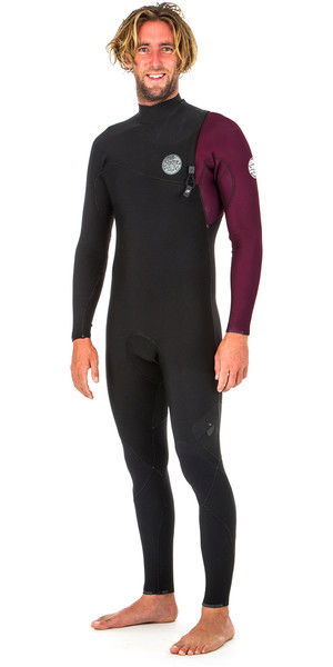 2019 Rip Curl E-Bomb Pro 3/2mm Zip Free Wetsuit MAROON WSM8RE