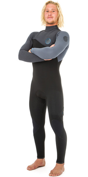 2019 Rip Curl Flashbomb 3/2mm Zip Free Wetsuit BLACK / GREY WSM8RF
