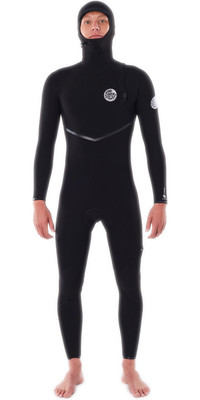2023 Rip Curl Mens E-Bomb 4/3mm Hooded Zip Free Wetsuit WSMYFE - Black