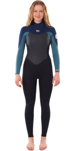 2022 Rip Curl Womens Omega 4/3mm Back Zip Wetsuit WSM9CW - Green