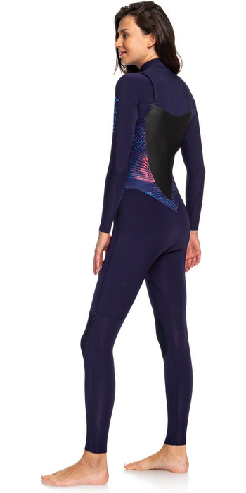 2020 Roxy Kvinners Syncro 43mm Chest Zip Våtdrakt Blå Bånd 2020 Roxy Syncro Paddle Jakke Blått Bånd Coral Flamme