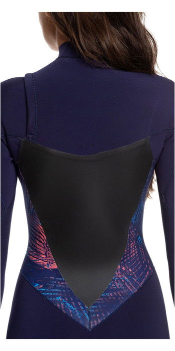 2020 Roxy Kvinners Syncro 43mm Chest Zip Våtdrakt Blå Bånd 2020 Roxy Syncro Paddle Jakke Blått Bånd Coral Flamme