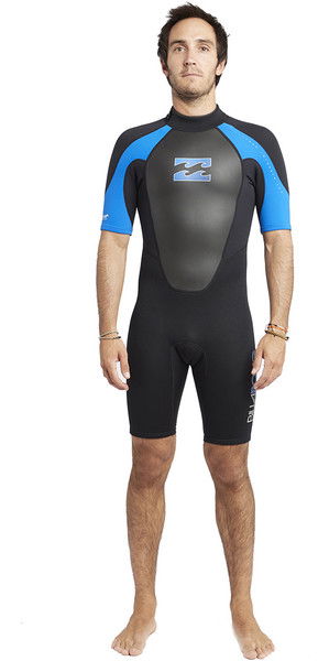 2019 Billabong Intruder 2mm Retour Zip Shorty Noir / Bleu S42M21