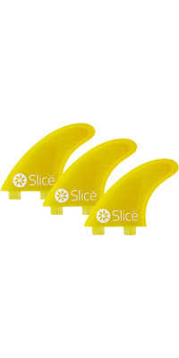 2024 Slice Ultralight Hex Core S5 Fcs Compatible Ailerons De Planche De Surf Sli-02 - Jaune