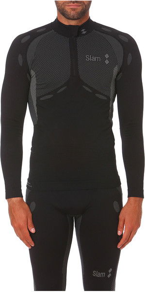 2019 Slam Stockton Half Zip Basisschicht Top Schwarz S119016T00
