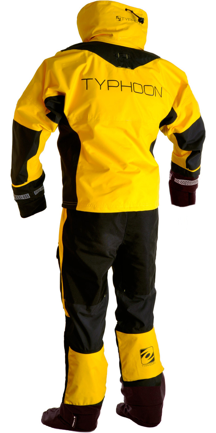 2019 Typhoon Ps330 Xtreme Kayak / Drysuit Con Zip Giallo / Nero 100160