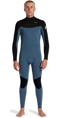 2024 Quiksilver Mens Everyday Sessions 3/2mm Chest Zip Wetsuit EQYW103202 - Black / Bering