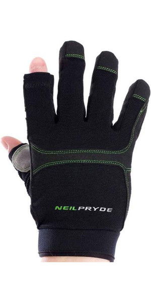 2018 Neil Pryde Júnior Regata Luvas Dedo Completo à Vela Preto WUKSAGGF