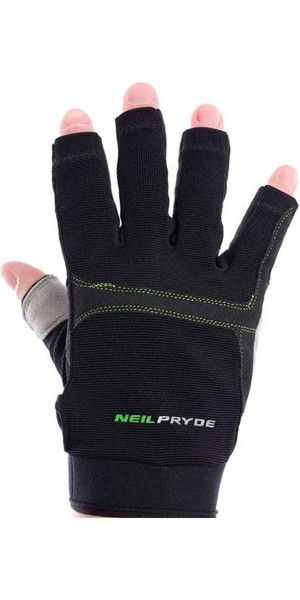 2018 Neil Pryde Regatta Mezza dita guanti da navigazione Black WUKSAGGH