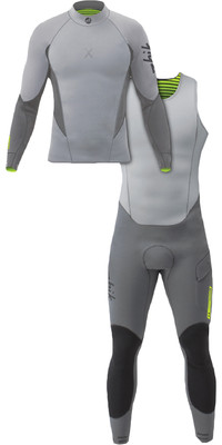 2020 Zhik Superwarm X 3/2mm Neoprene Top & Skiff Wetsuit Combi-Set Grey