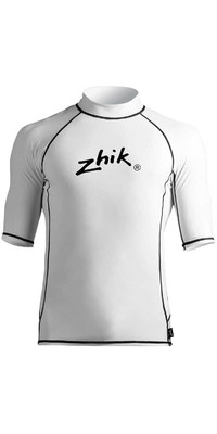 2021 Zhik Mens Short Sleeve Spandex Rash Top TOP65 - Crisp White
