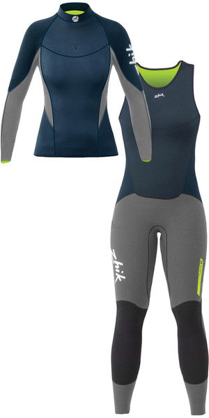2019 Zhik Womens Superwarm V Neoprene Top & Long John Combi Set Navy