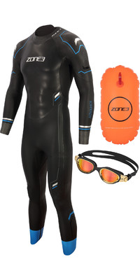 2022 Zone3 Swimming Bundle Z3SB22 - Black / Blue / Orange