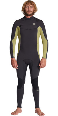 2023 Billabong Dos Homens Absolute 3/2mm Gbs Chest Zip Wetsuit Abyw100192 - Cactus