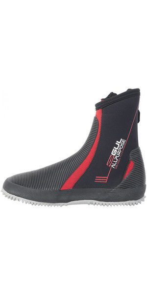 2015 Gul tout usage Bottes 5mm en noir / rouge BO1276