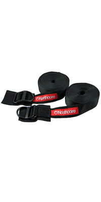 2024 Northcore D-ring Roof Rack Straps / Tie Downs 5m Noco22b - Zwart