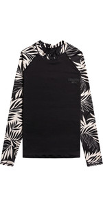 2023 Billabong Women's In Paradise Long Sleeve Rash Vest Ebjwr00103 - Black Multi