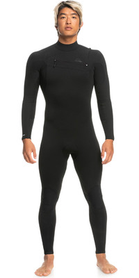 2024 Quiksilver Masculino Highline 3/2mm Chest Zip Wetsuit EQYW103157 - Black