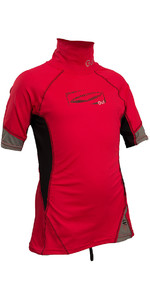2020 GUL Junior Short Sleeve Rash Vest Red / Black RG0341-B4