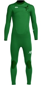 2023 Xcel Junior Comp 4/3mm Chest Zip Wetsuit Kn43zxc0 - Brite Green