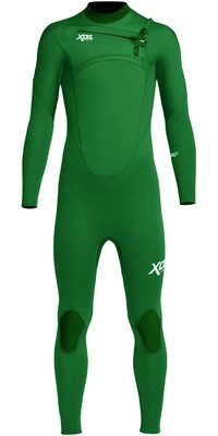 2023 Xcel Junior Comp 4/3mm Chest Zip Wetsuit KN43ZXC0 - Brite Green
