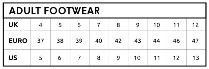 C-Skins Adult Footwear 23 0 Size Chart