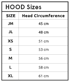 C-Skins Hoods 23 0 Size Chart